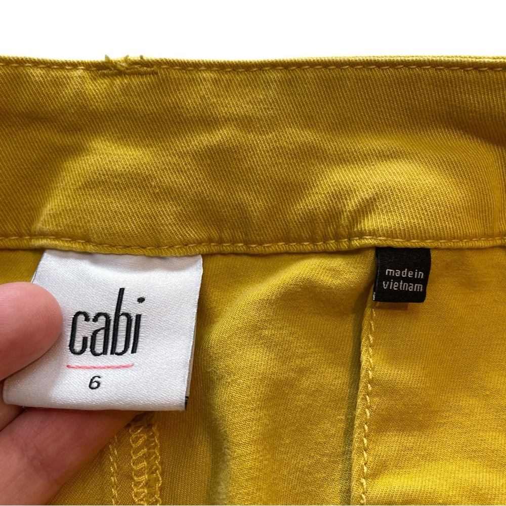 Cabi Marigold Yellow Utility Trousers Cargo Style Pants - Womens Size 6 - Picture 10 of 10